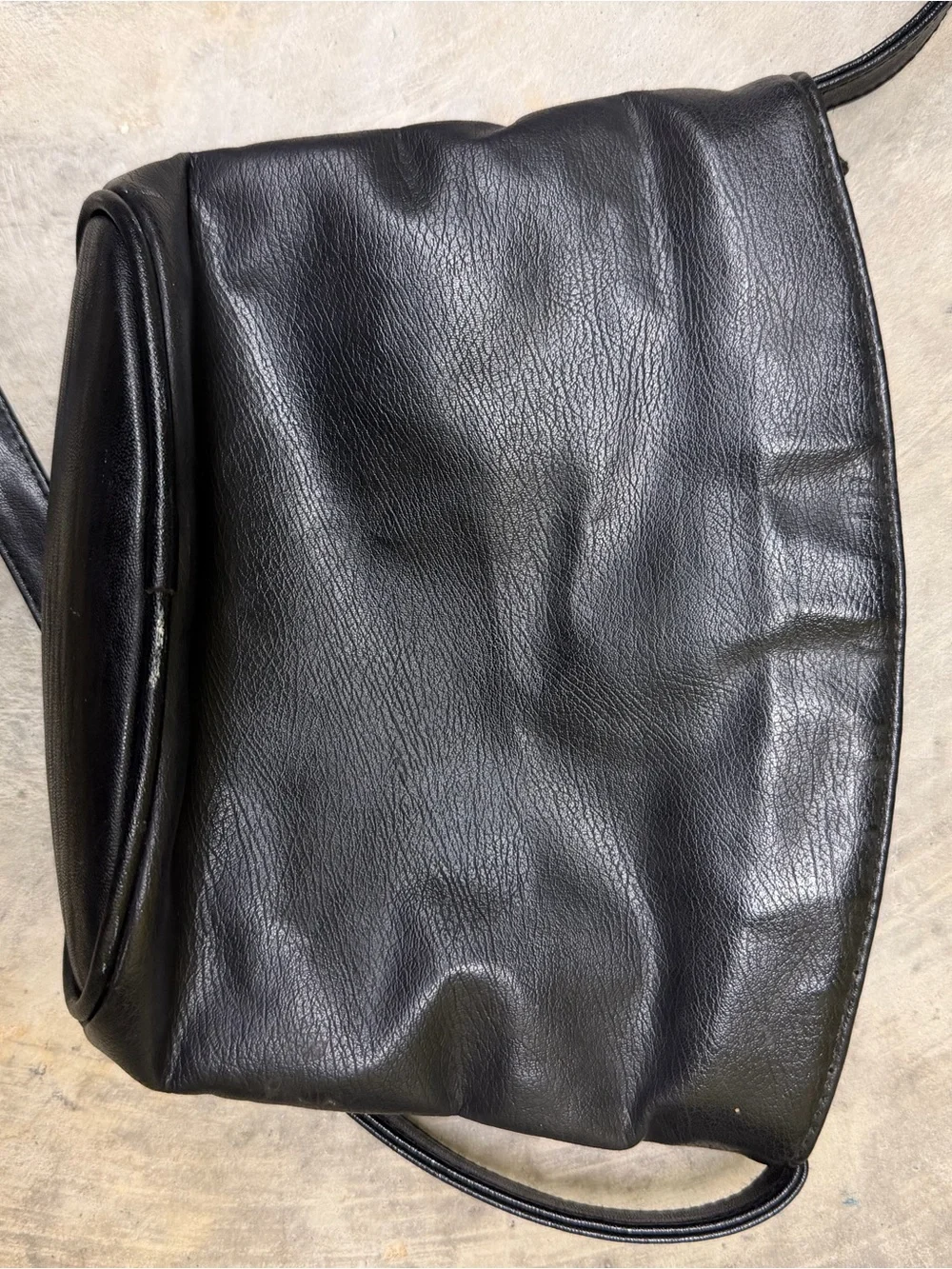 Black Leather Crossbody Bag